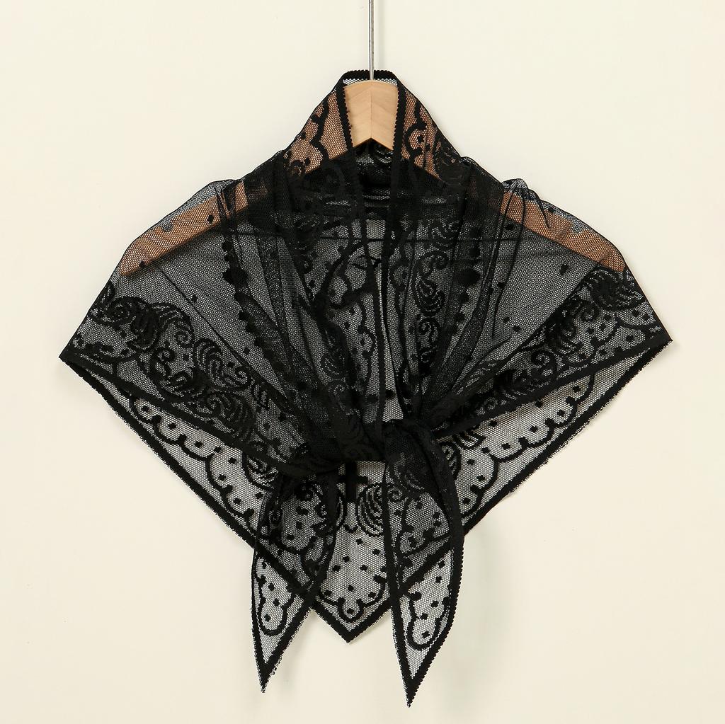 New Arrival Lace Embriodery Shawl Classic Spanish Style Lace Mantilla Embroidery Triangular Catholic Church Veil For Women