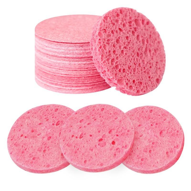 5Pcs Cellulose Face Sponges Compressed Facial Cleansing Massage Tools Pore Exfoliating Makeup Removal Spa Quality