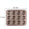 Forma de bolo de 12 furos para uso doméstico 12 assadeiras assadeiras assadeira de 12 furos chapa chapa assadeira assadeira de 5 cm assadeira assadeira