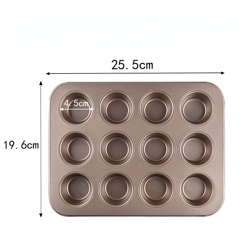 Forma de bolo de 12 furos para uso doméstico 12 assadeiras assadeiras assadeira de 12 furos chapa chapa assadeira assadeira de 5 cm assadeira assadeira