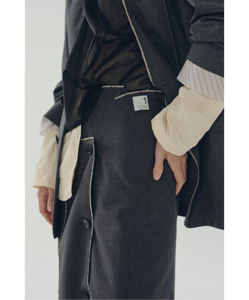 Recorde Folded Raw Edged Skirt_Rqkas25537Gyd