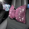 1Pc Diamond  Bowknot Car Neck Pillow  Auto Headrest Seat Support Waist Pillows Bling Car Accessories For Women