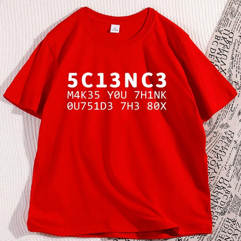 

Camiseta ELITEDELTA Science T Shirt Men Women Cotton Short Sleeve Round Neck Tshirt Streetwear Mens Clothing Y2k Graphic Tees S