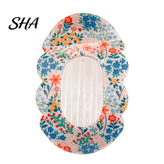 Hair Clip Claw for Women, Transparent Acrylic with Anti-Slip Dense Teeth, Dopamine Stripe Stable Grip Back Head Half-Tied Updo Hairstyles Accessory
