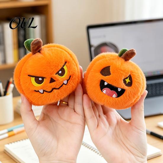 Kinder Halloween Goodie Bag Füllungen Kürbis Plüsch Schlüsselanhänger, Niedliches gruseliges Stofftier Anhänger für Kleine Dekorationen Schlüssel, Weiche Mini-Puppe Hängende Verzierung