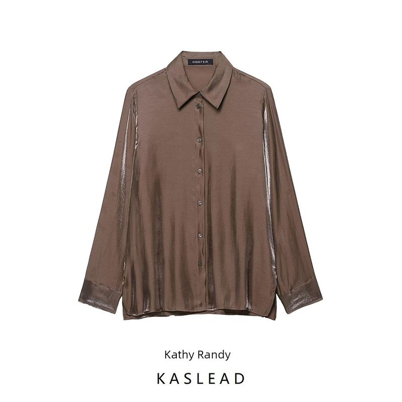 Kaslead New Women Clothes Western Style Versitile Fashion Loose SAG Long Sleeve Shirts 3897073 700