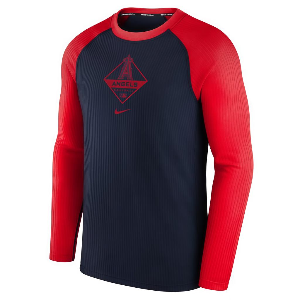 Nike NFL Kooperations-T-Shirt Los Angeles Angels Schnelltrocknend Sport Langarm Kinder Tops Schwarz Rot 3Z3B7SBG2-LAA