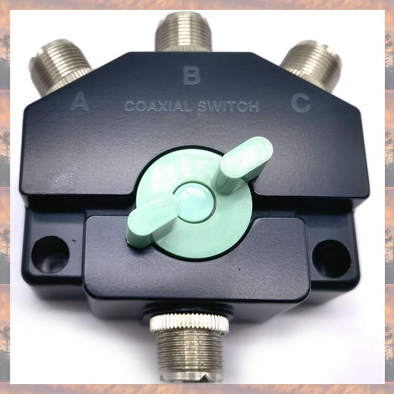 2025 Trend 1 Piece CO-301 Wideband Coax Switch 3 Port Antenna Repeater Heavy Duty M-J Manual Aerial Short-Wave Base Adapter For