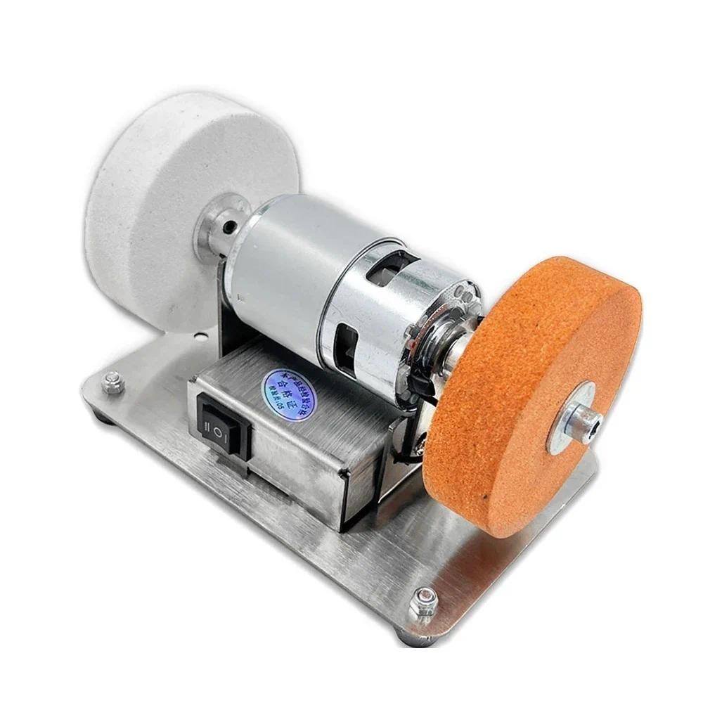 100W Mini Multifunction Electric Grinder Desktop Double Grinding Wheel Machine  Household Polishing Drilling Power Tools