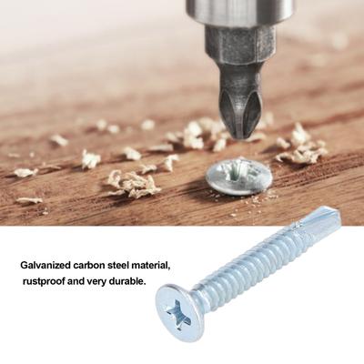 50Pcs Self Drilling Screw Carbon Steel 4.8x32mm Fastener Set Kit for Repair Carbons Steel Screw Screw Self Drilling Screw