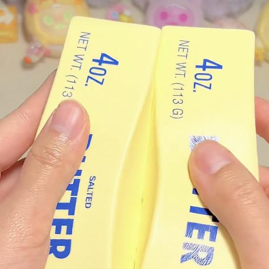 Squeeze Butter Stick Rising Toy Realistic Design Eco-friendly No Odor Reusable Stress Relief Soft Fidget Toy for Kids Adults