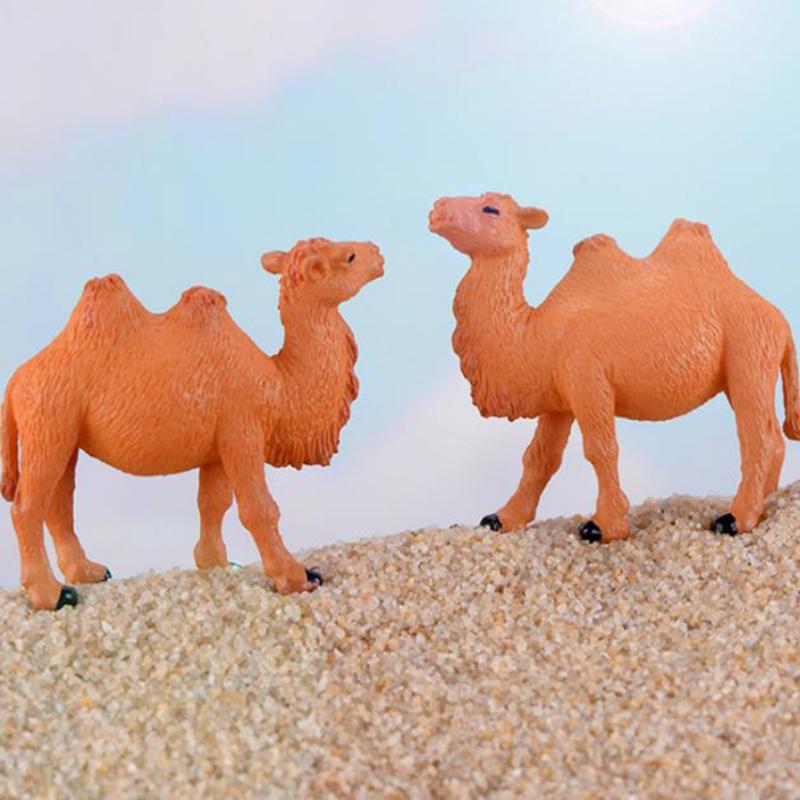 5pcs/set Mini Camel Miniature Figurines Animals Resin Craft Kids Toys Desktop Ornaments Garden Micro Landscape Christmas Decoration