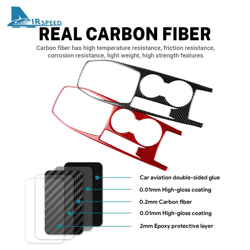 Real Soft Carbon Fiber Sticker For Peugeot 208 E-208     2024 2025 LHD RHD Car Manual Automatic Gear Shift Panel