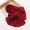 Premium Malaysia Satin Tudung Hijab Islamic Veil Headscarf Crinkle Plain Color Satin Crepe Scarf Muslim Women Shawl Wrap