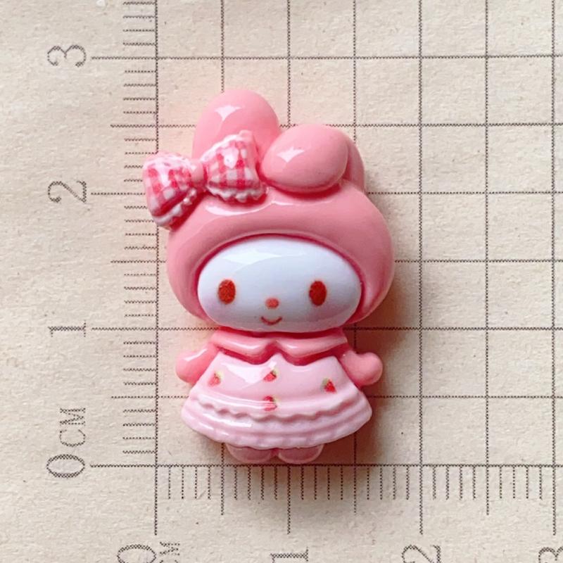 10 Pcs New Kawaii Cartoon Kitten, Rabbit, Puppy Nime Characters Resin Scrapbook Diy Jewelry Children Gift Hairpin Accessories A1