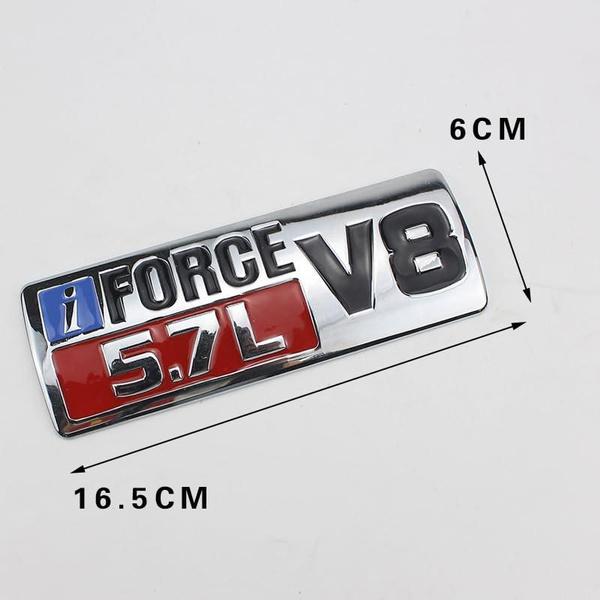 2 шт./лот 3D ABS IFORCE 5.7L V8 эмблема значок боковое крыло автомобиля табличка наклейки для TUNDRA TACOMA чёрный