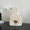 High-value Canvas Handbag  Simple and Small Three-dimensional Bag Commuting Thickened To Work Bento Meal Bag