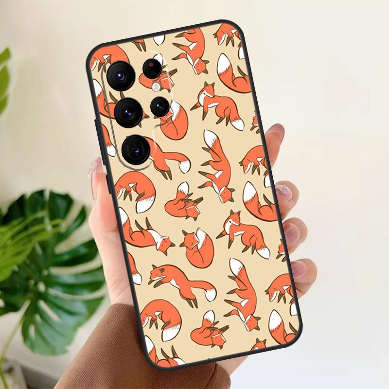 

Cartoon Foxes Animal Soft Case For Samsung Galaxy S21 S22 S23 S24 S25 Ultra S9 S10 Plus S20 FE S24 FE Phone Cover Galaxy S21 FE