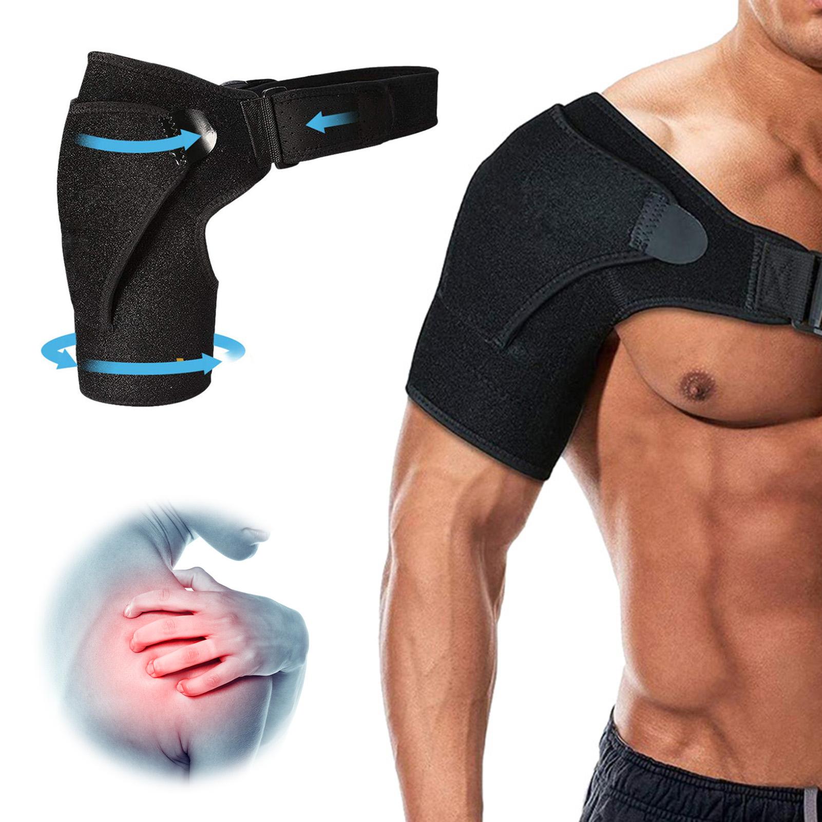 Shoulder Stability Support Brace Adjustable Ice Pack Pocket Fit Sleeve Wrap for Shoulder and Joint Pain Relief