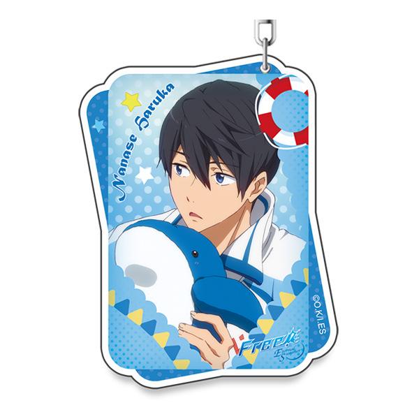 Chao Key Play Rin Haruka Boys' Swimming Club Acrylic Laser Keychain Pendant