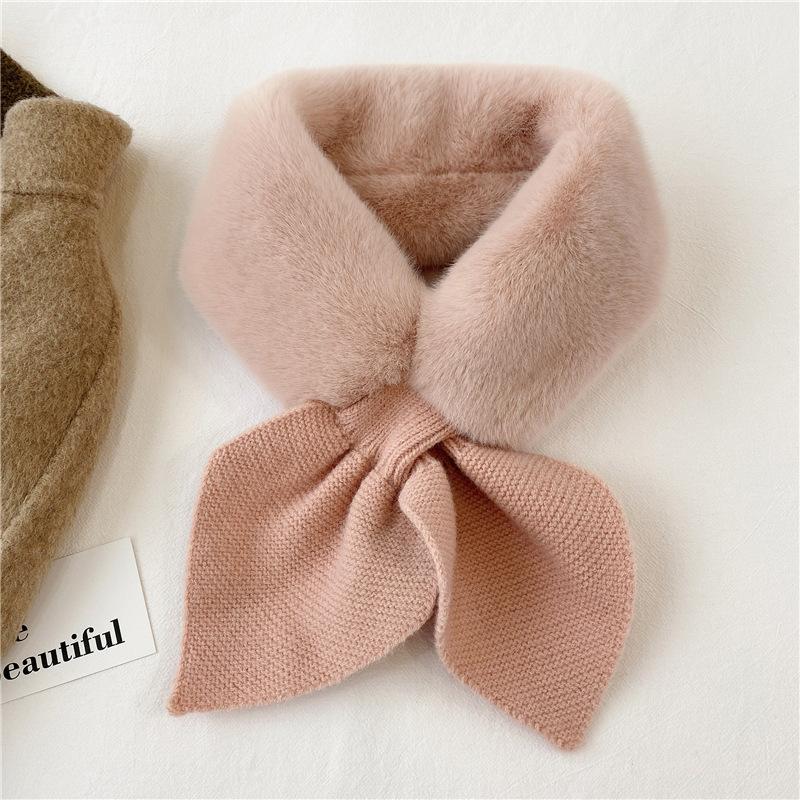 Winter Women Cross Straps Shawl Soft Neck Scarf Girls Ladies Autumn Winter Knitted Scarf Sweet  Female Scarves Winter Accessory
