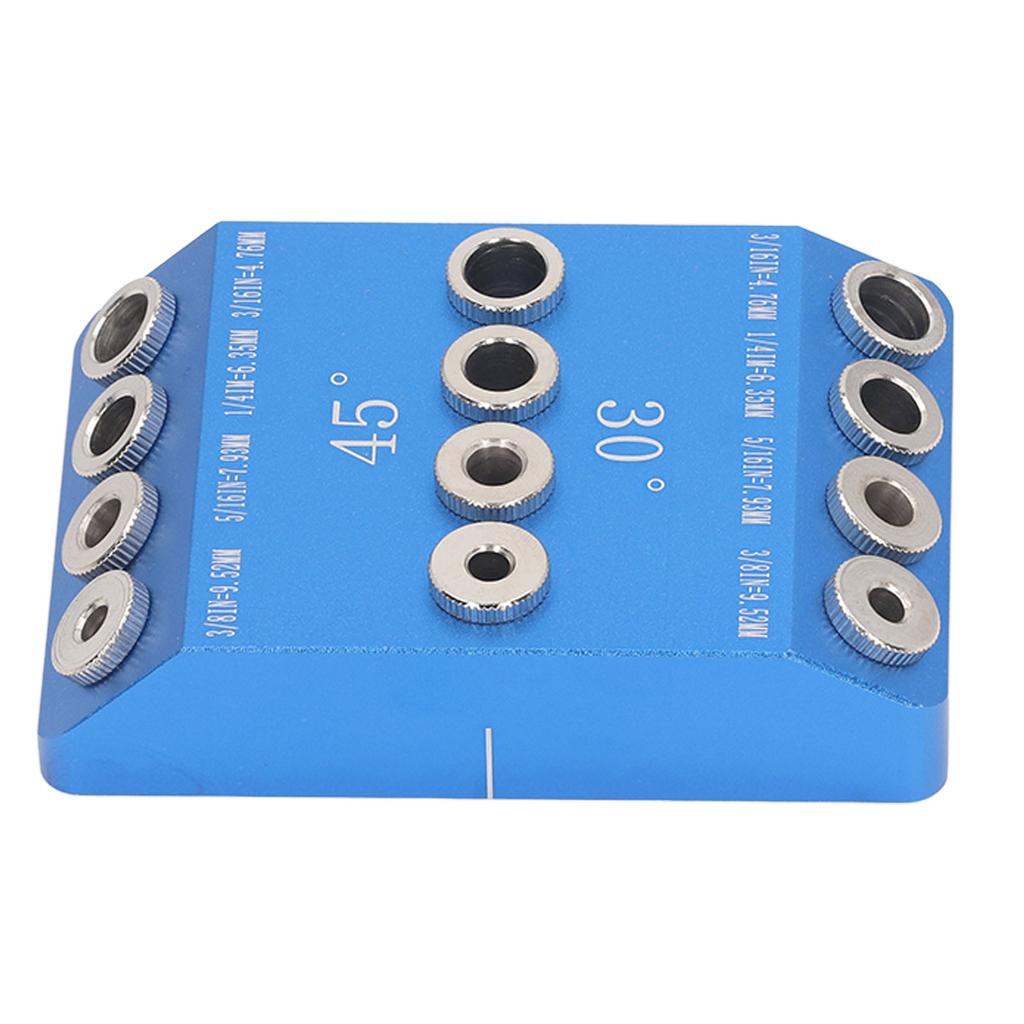 Drill Guide Jig 30 45 90 Degree Aluminum Alloy Angle Drill Jig for Woodworking Cutting