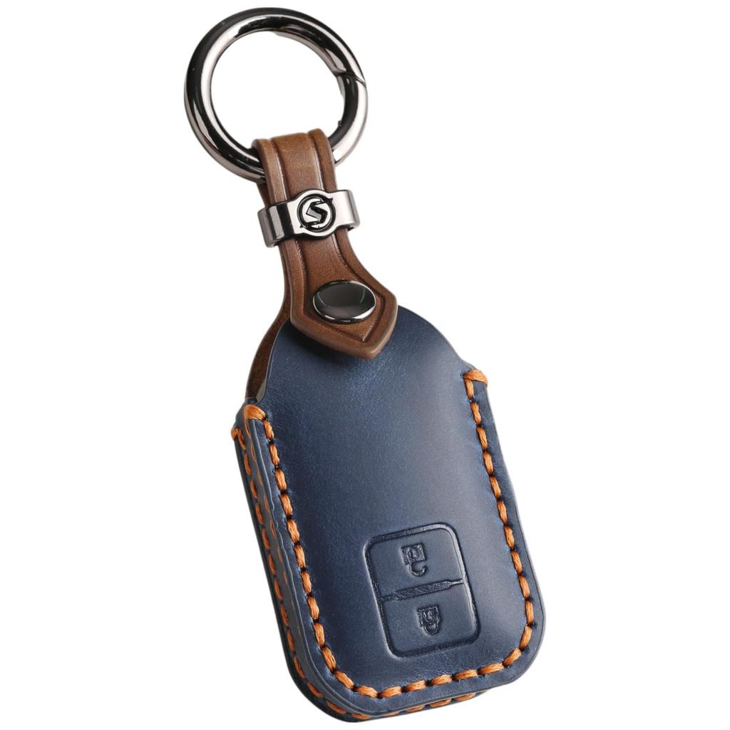 Suzuki Jimny Nodoma JC74W Key Front New Jimny 64 Spacia Custom Key XBEE Genuine Leather Smart Key Custom Dress Up Blue 2 [smasol] Cover, End, Series,