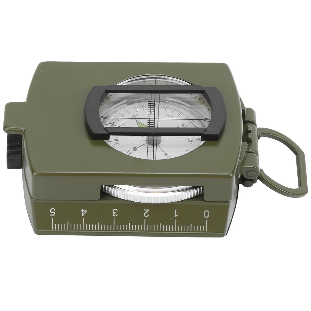 DC60‑2A Aluminium Alloy Foldable Multifunctional Luminous Compass Outdoor SuppliesArmy Green