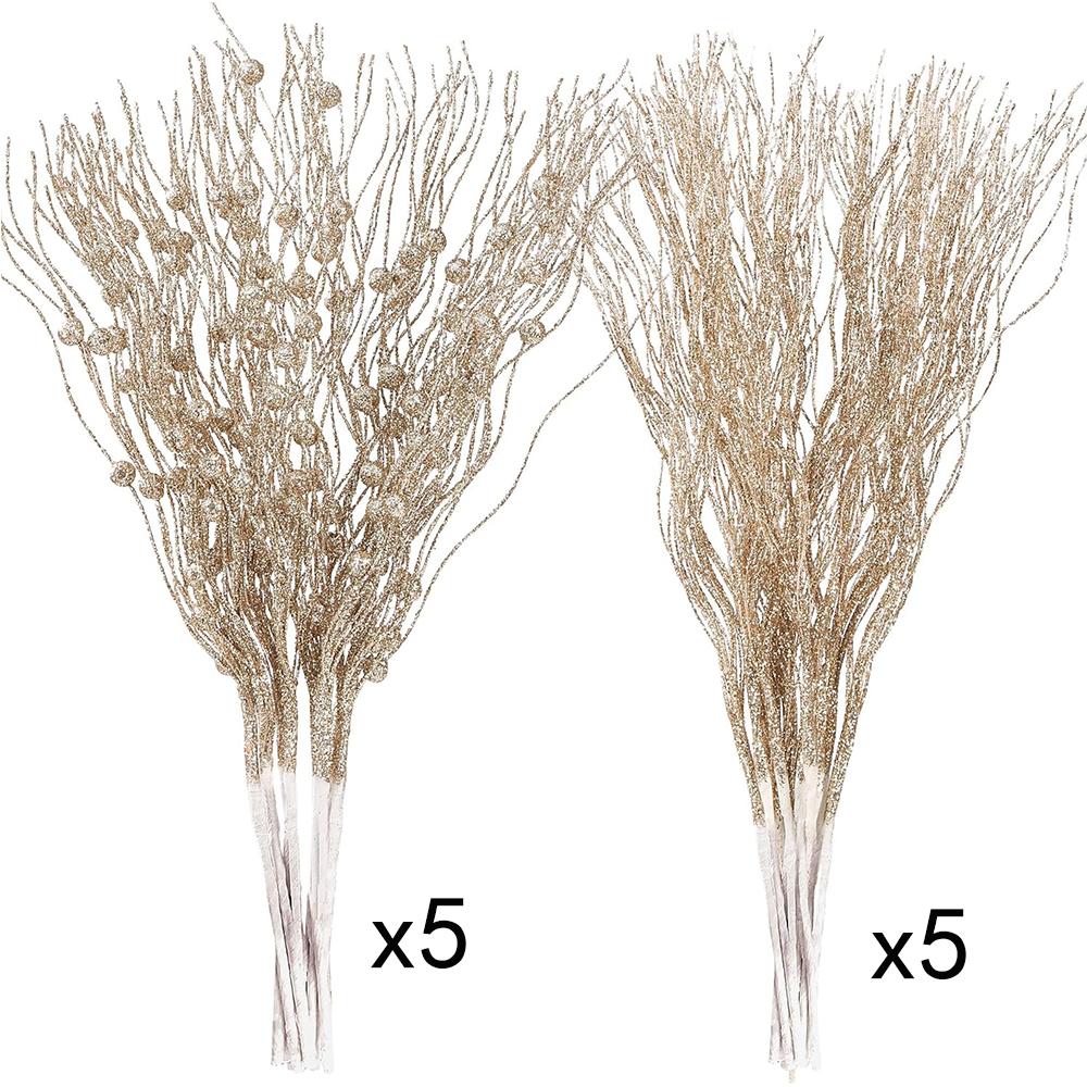 10 Stück Weihnachtsdekoration Künstlicher Beerenstrauß Christbaumschmuck für Heimdeko Neujahr 2026 Partyzubehör Accessoires