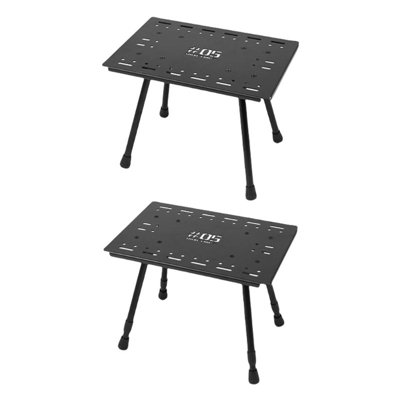 Adjustable Barbecue Desk Folding Table Portable Aluminum Alloys Folding Chair Outdoor Camping Desk Easy to Carry