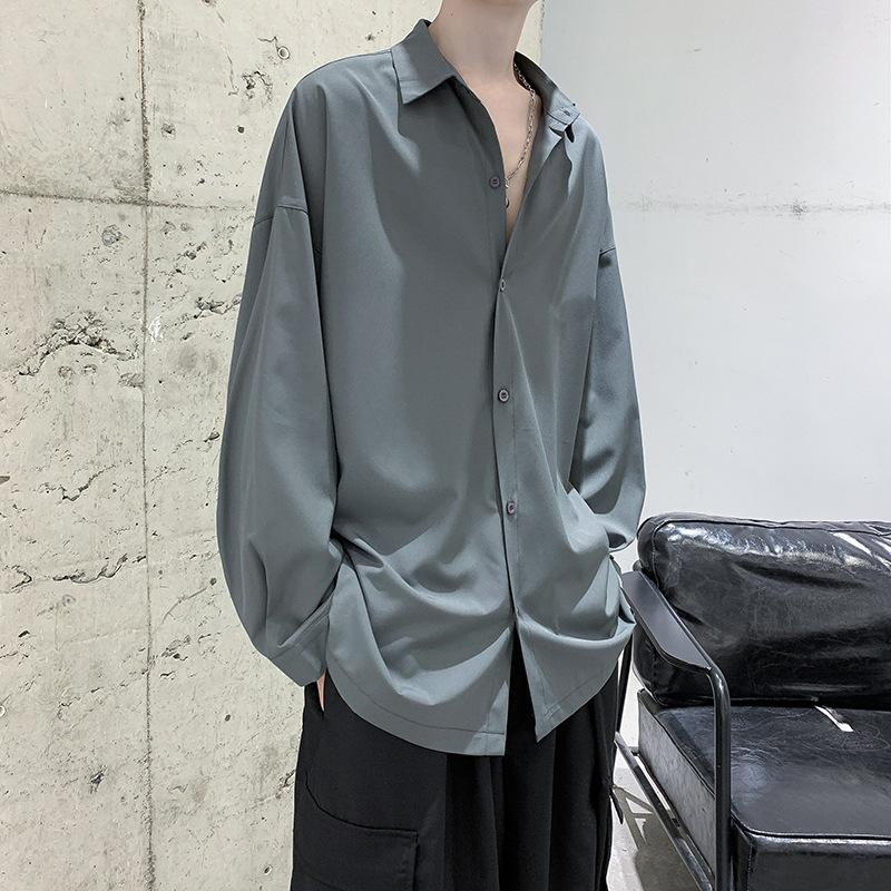 Mens 2026 Fashion Textured Shirts Long Sleeve Summer Beach Shirt Casual Button Down Shirts