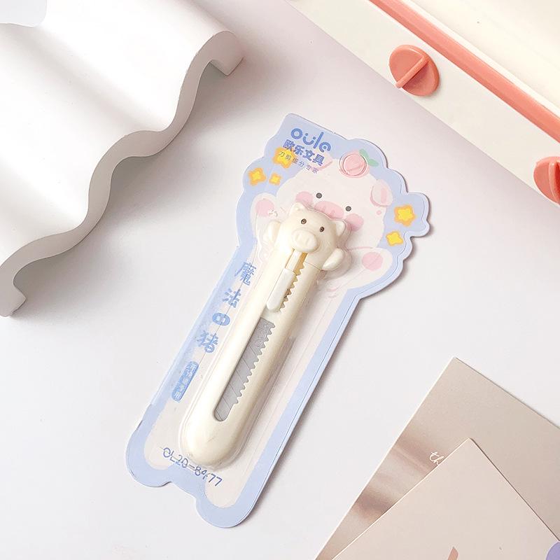 

Мини-нож Piggy: Симпатичный портативный резак для бумаги для девочек-студенток