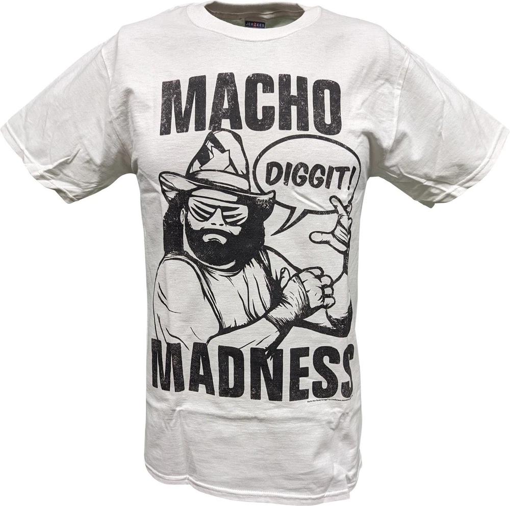 Macho Unisex Madness Randy Savage Diggit Unisexs White Tshirt M