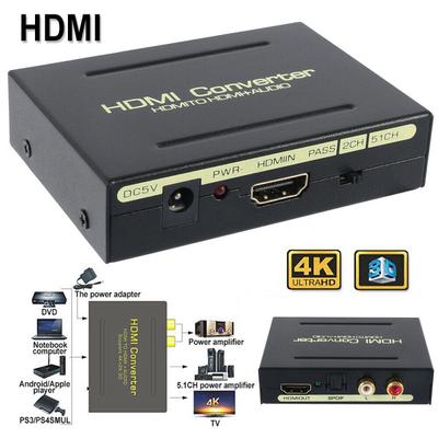 HDMI kompatibilní s optickým SPDIF RCA Analog Audio Extractor Converter Converter Splitter 1080P