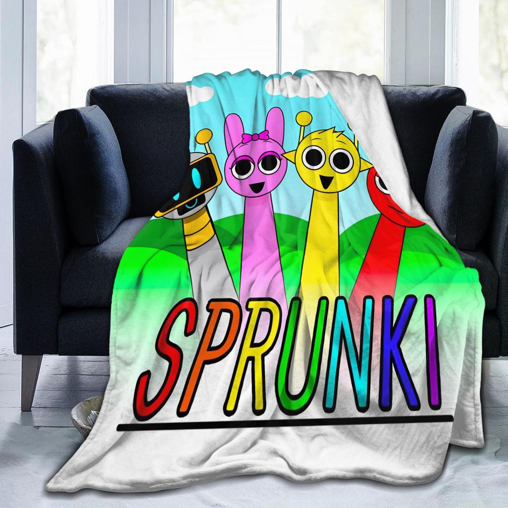 Sprunki Game Flannel Blanket Pinki Raddy Simon Funny Throw Blankets for Home 200x150cm Bedspread,