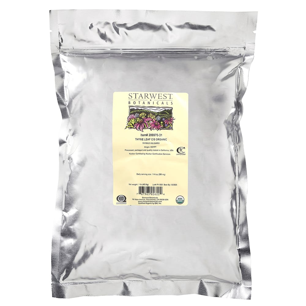 Starwest Botanicals Cut & Sifted Thyme Leaf 453.6g (1lb)