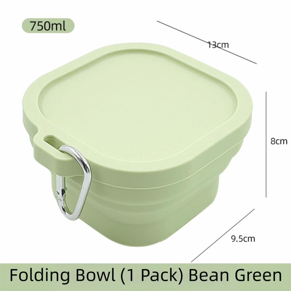 Silikon Camping Schüsseln Tragbarer Lebensmittelbehälter Große Kapazität Faltbare Lunchbox Outdoor