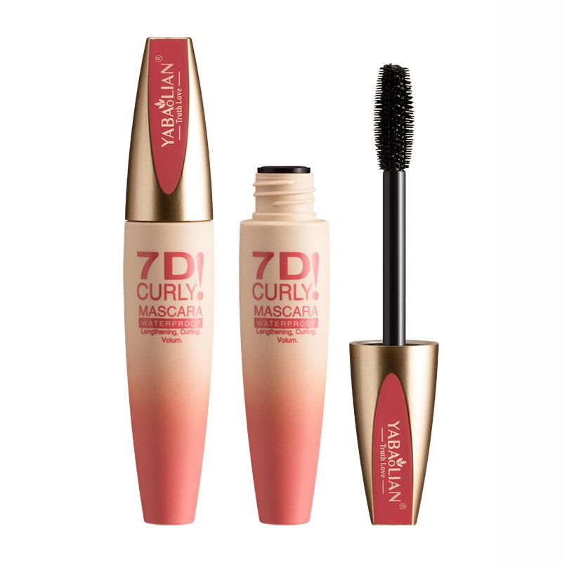 7D Extra-Volumizing Mascara Curl & Extreme Lengthening, Long-Lasting Waterproof Formul Smudge-Proof Rich Black Waterproof Mascara