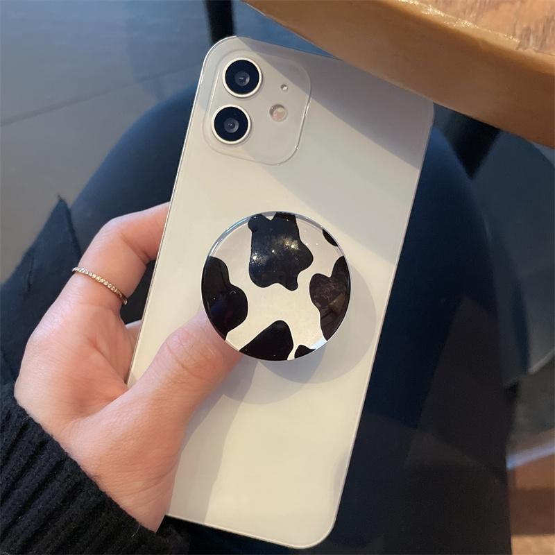 Fashion Amber Marble Universal Mobile Phone Grip Holder Finger Ring Lazy Desk Stand Forest Stripe Space Leopard Print Bracket