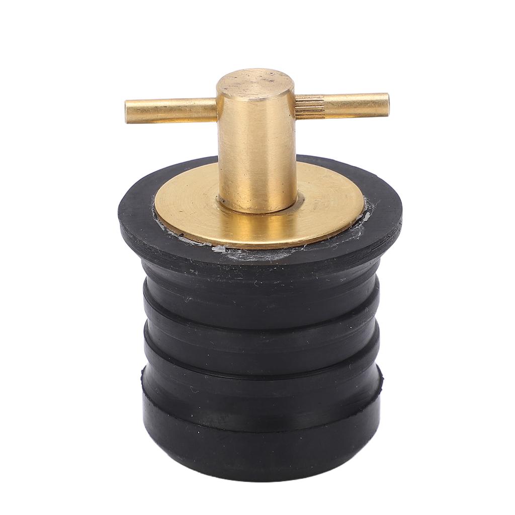 Brass T Handle Drain Plug with Rubber Seal Rust Resistance Marine Boat Accessories1.25in32mm