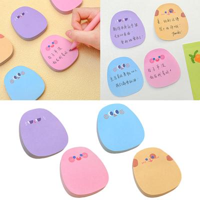 60 Sheets Self Adheive Note Paper Small Notepads Cartoon Notes Unllined Sheet Reminders On Fridges Notebook Calendar