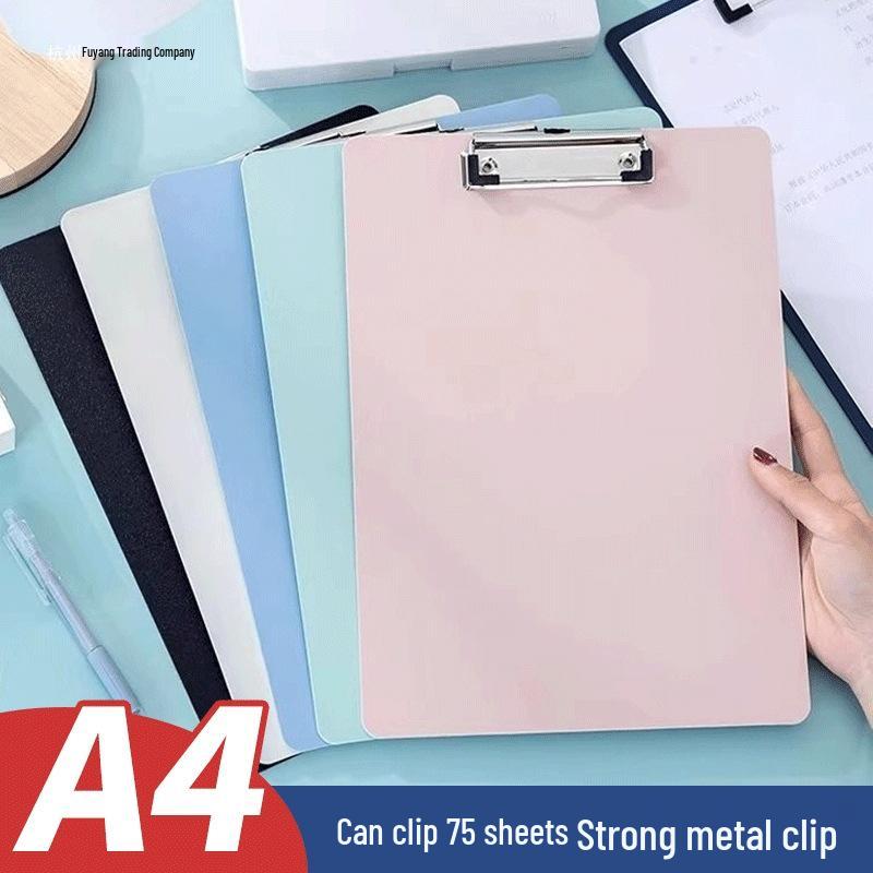 Hardboard Clipboard Writing Pad with Vertical Paper Clip A4 Black Single Pack