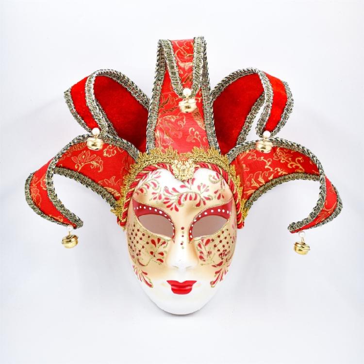 Maškarní maska Maska na celý obličej Maska na Mardi Gras Benátská maska Párty maska Jesterova maska Karnevalová maska Halloweenská maska
