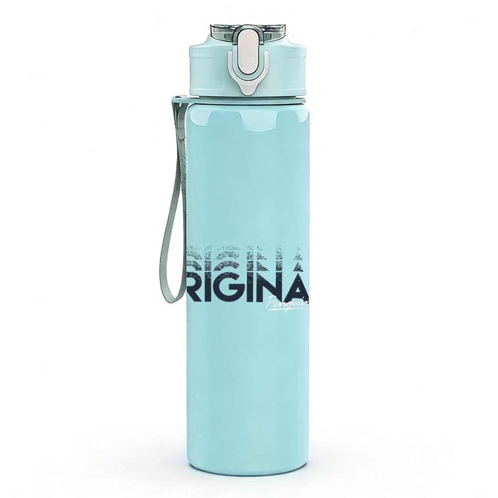 1PC Original Script Minimalist Vintage Text Print 750ml Portable Sports Water Bottle Leakproof Gym Outdoor Travel Drink Cup