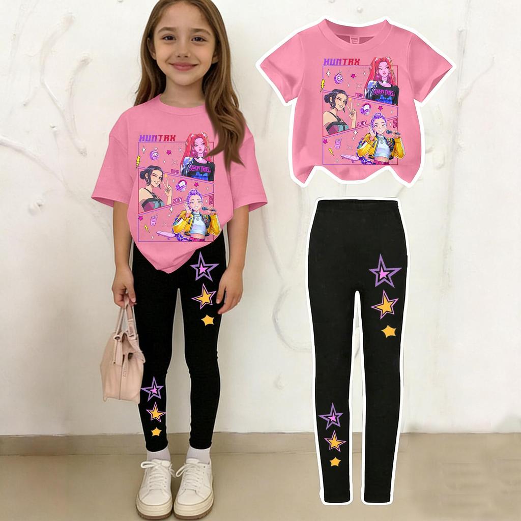 Children's Casual Short-sleeved Printed Short-sleeved Shirt And Pants Two-piece Set