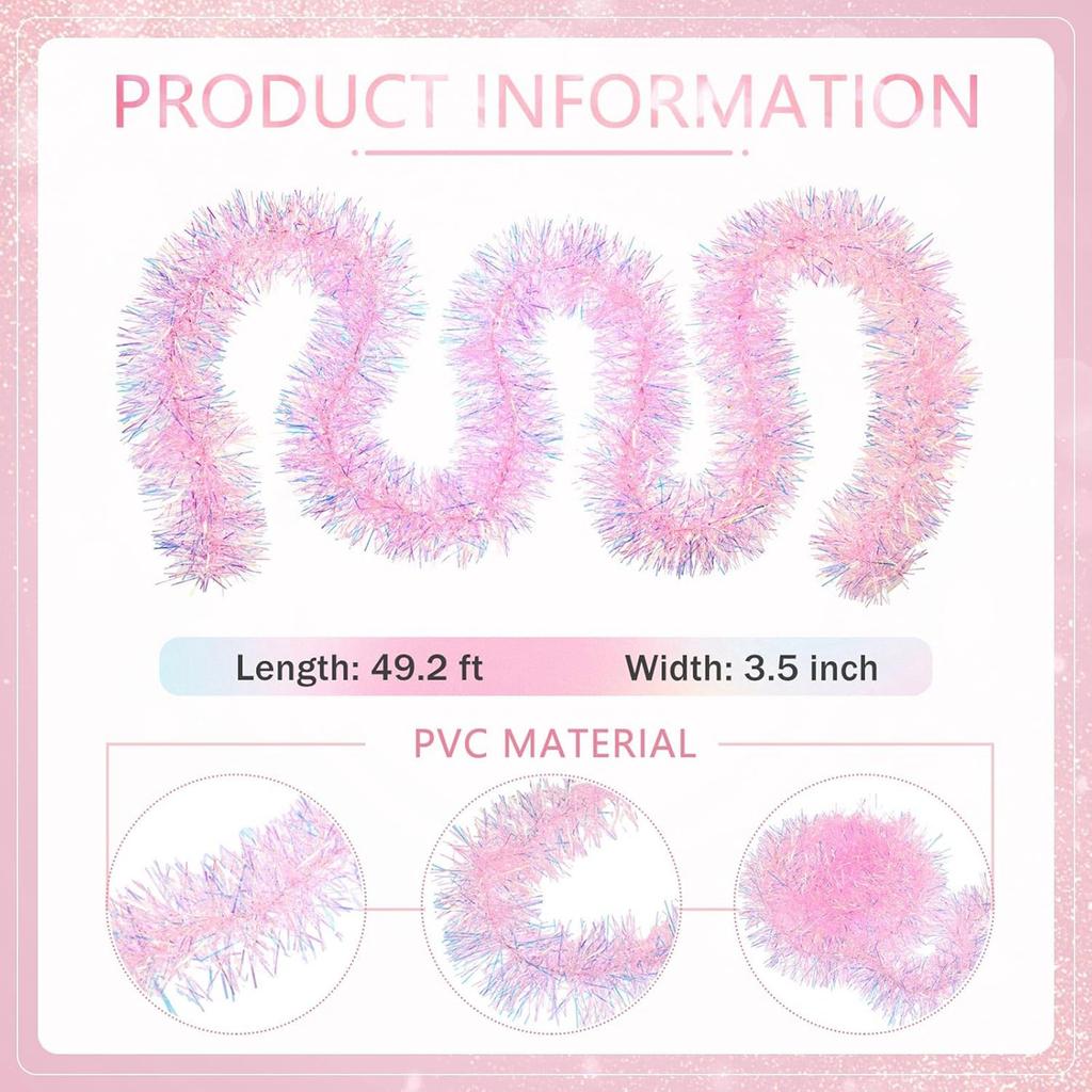 2m Premium Girland Dekoration Band Girlanden Ornamente Bunte Streifen für Weihnachtsbaum Bar Hochzeitsfeier Dekorationszubehör