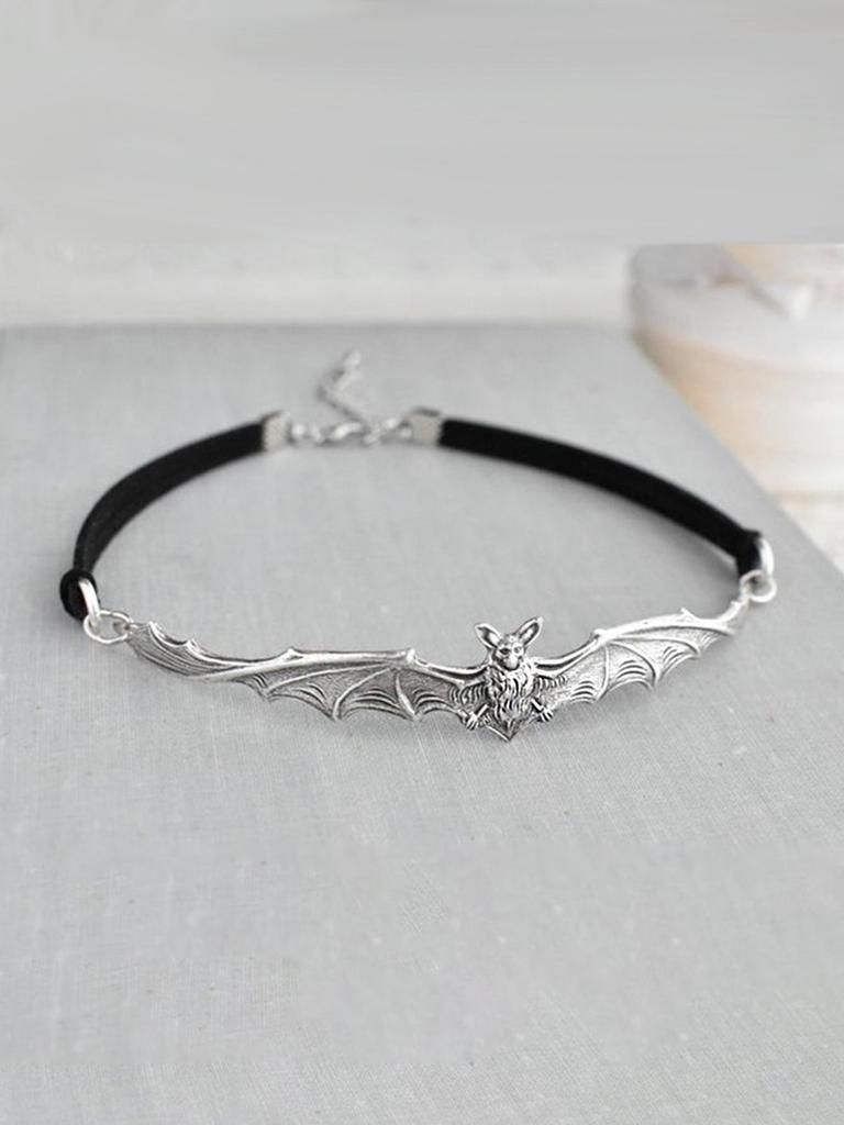 Collier tendance pendentif chauve-souris Halloween européen et américain pour femmes