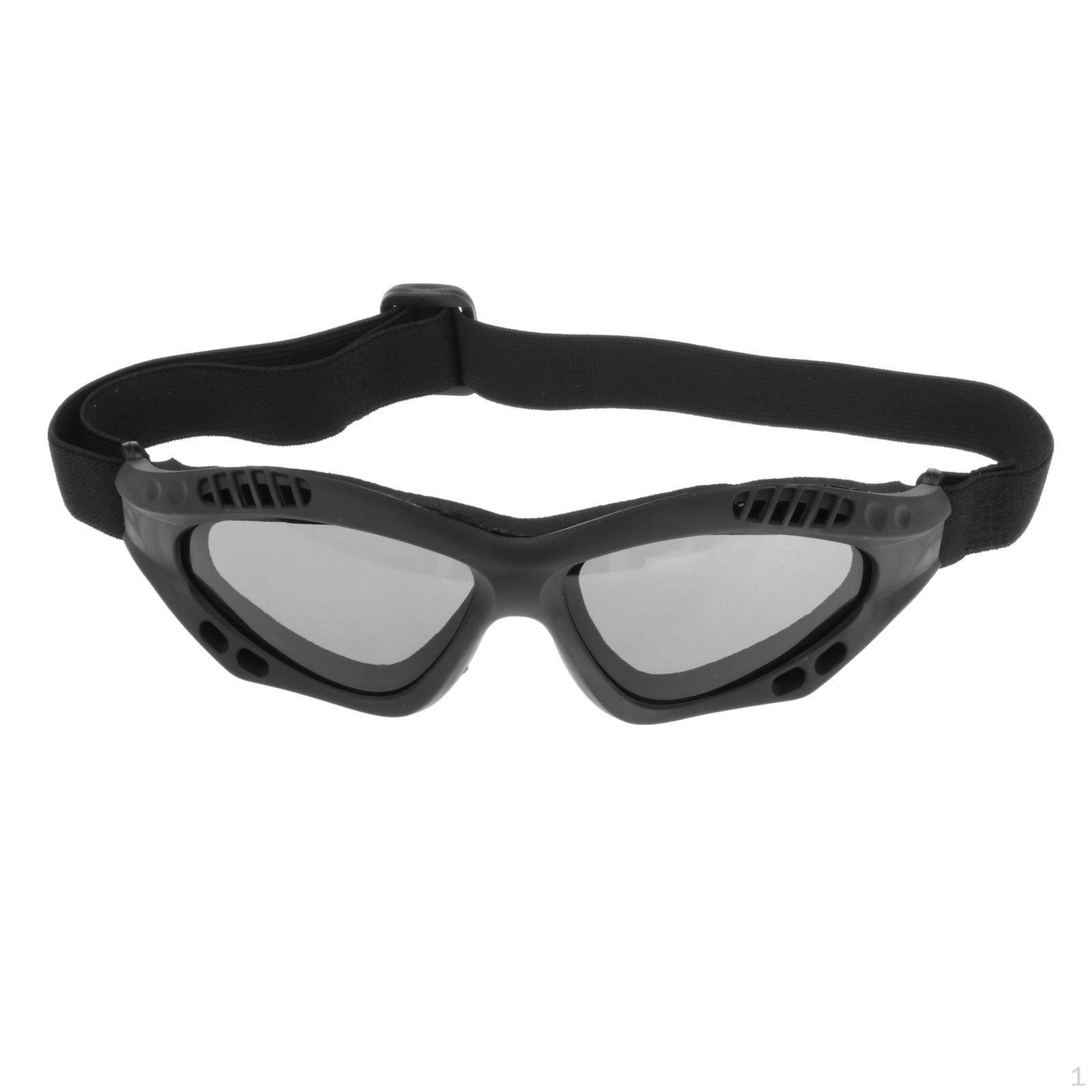 

Safety Goggles, Anti Fog Glasses with Adjustable Strap for Riding Hunting Cycling Black Lens