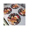 Christmas Gingerbread Man Placemat, Holiday Party Table Decor Mat, Gingerbread Man Pattern Round Placemat, Suitable For Winter Dining And Party Decora