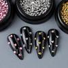 Four Color 1Box Mini Heart-Shaped  Nail Jewelry Flatback Nail Charms Nail Art Accessory Gold Silver Manicure Bead